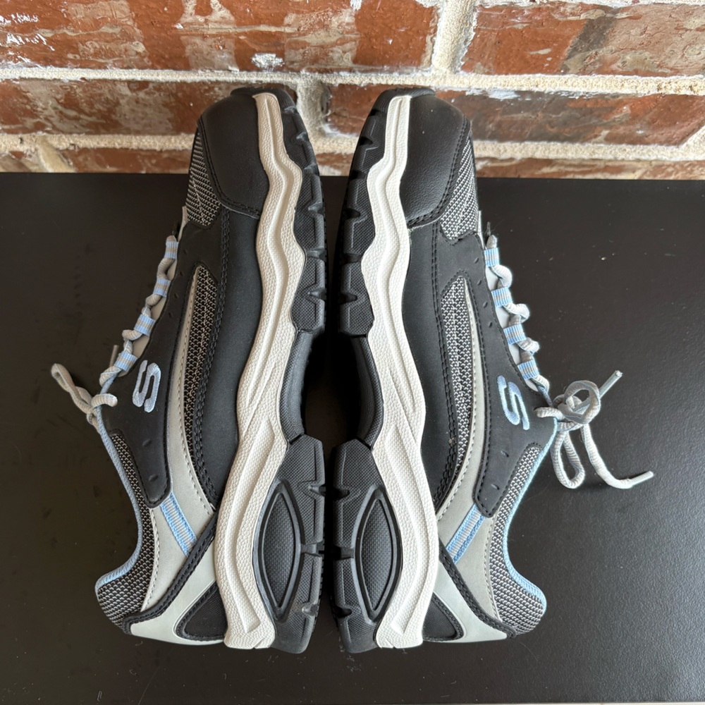 Sketchers Work: Biscoe Steel Toe Safety Shoes Size 9 Blue Black Memory Foam - Picture 12 of 14